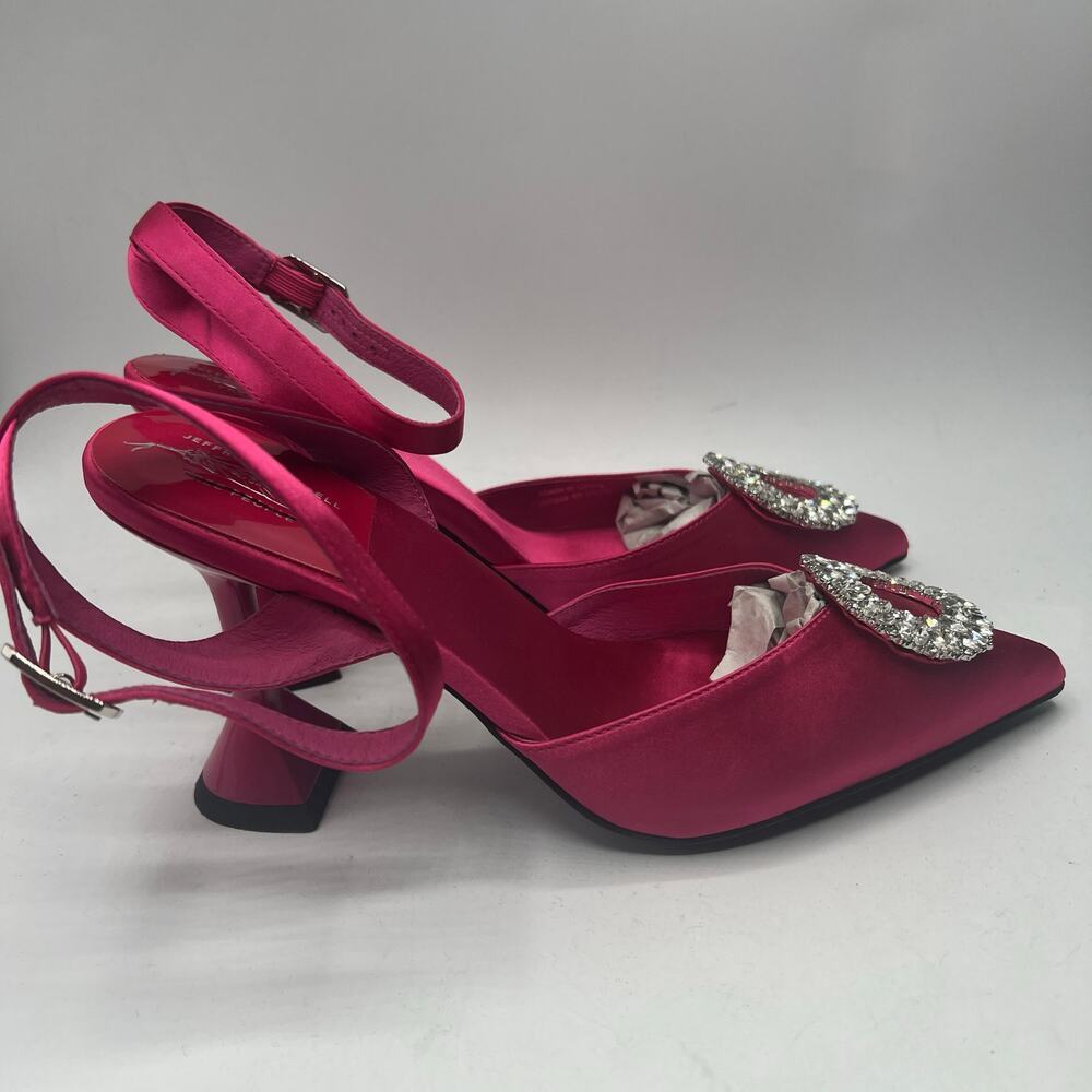 Jeffrey Campbell X Free People Women Fabric Pump Heel Pink Shoes Size 8.5 - Picture 2 of 8